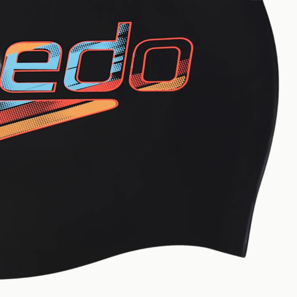 Шапочка для плавания Speedo Reversible Moulded Silicone (черный/мультиколор)